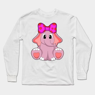 Elephant with Ribbon Long Sleeve T-Shirt